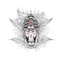 virgen con alas  tattoo design idea