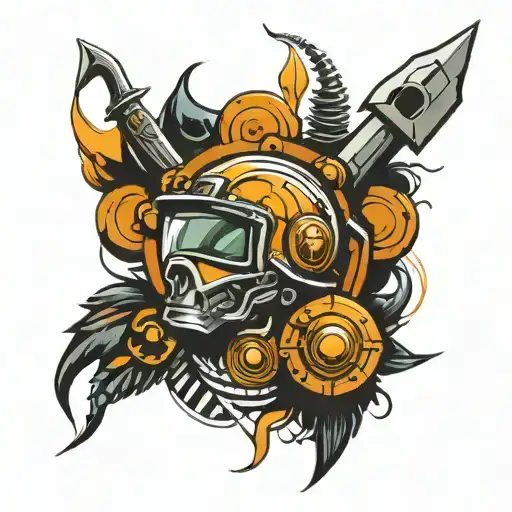 miners tattoo design combining elements tattoo design idea