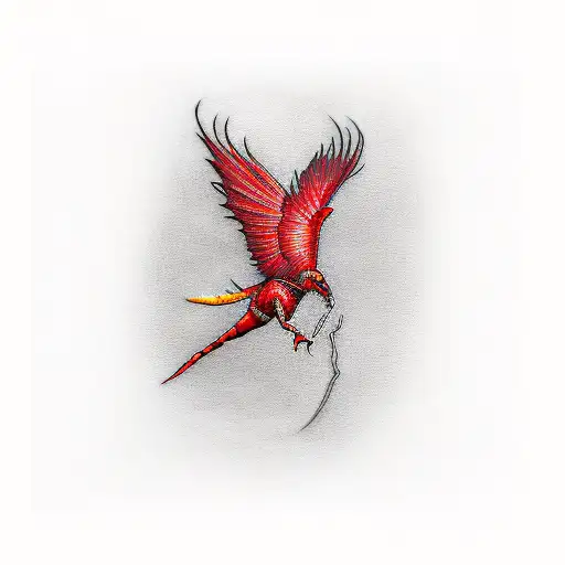 Red crayon writing the name Danny tattoo design idea