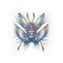 red crayola crayon tattoo design idea