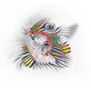 red crayola crayon tattoo design idea