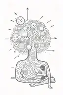 depression and anxiety leading tattoo design idea