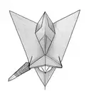 paper plane tattoo design idea
