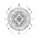 The circular tattoo design will be approximately 6 inches in diameter, fitting perfectly on your arm. The central emblem tattoo design idea