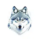 wolf with celta simbols tattoo design idea