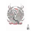 stork tattoo design idea