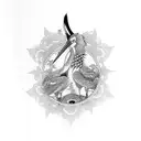 stork tattoo design idea