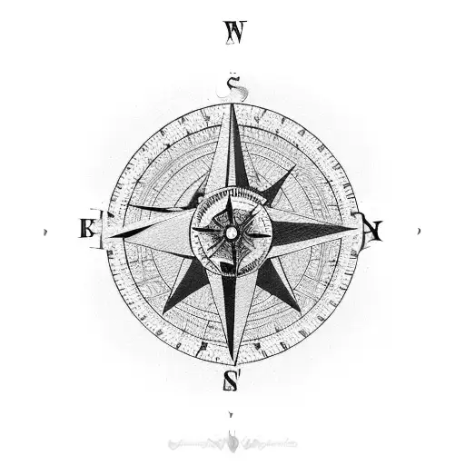 australia map kangaroo compass tattoo design idea