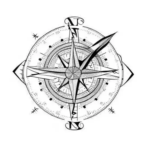 australia map kangaroo compass tattoo design idea