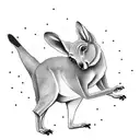 australia map kangaroo compass tattoo design idea