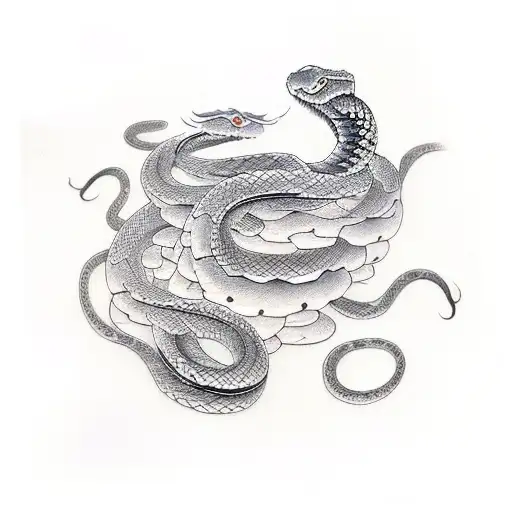 snake and crow leg band tattoo design idea