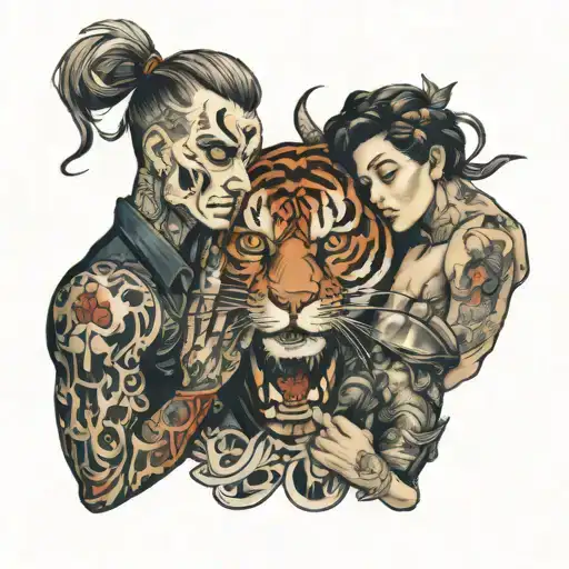 mom and dad betrayed his son  tattoo design idea