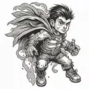 kid alone im no hero tattoo design idea