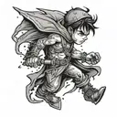 kid alone im no hero tattoo design idea