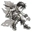 kid alone im no hero tattoo design idea