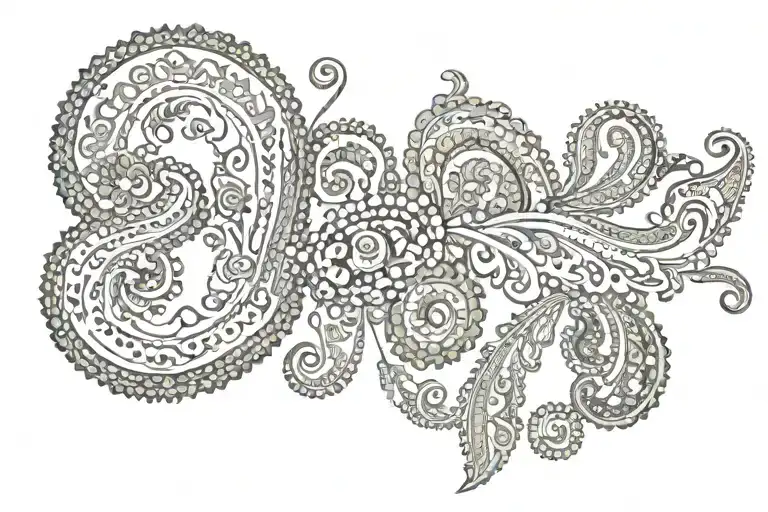 paisley tattoo design idea
