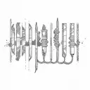 a sound wave tattoo design idea