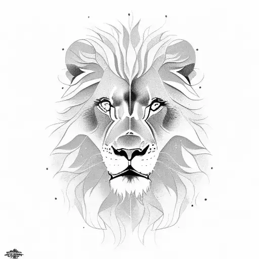 Lion with a grizzly bear tattoo design idea