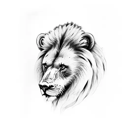 Lion and grizzly bear tattoo design idea