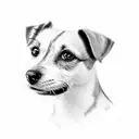 Jack Russell terrier tattoo design idea