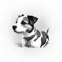 Jack Russell terrier tattoo design idea