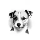 Jack Russell terrier tattoo design idea