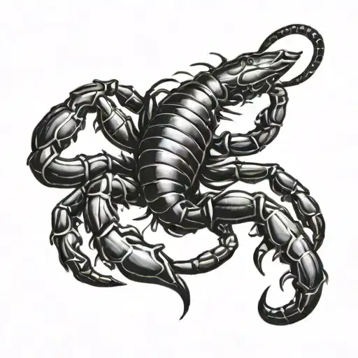 black scorpion tattoo design idea