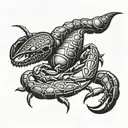 black scorpion tattoo design idea