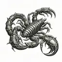 black scorpion tattoo design idea