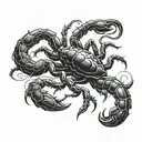 black scorpion tattoo design idea