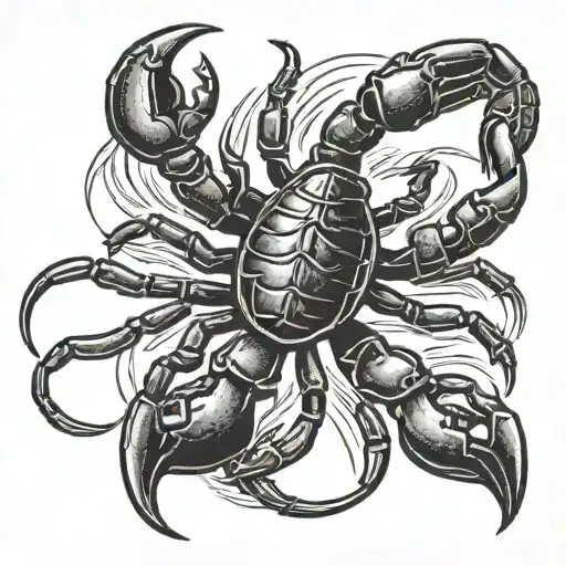 scorpion and crab tattoo design idea
