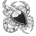 A futuristic scorpion and crab hybrid design tattoo design idea