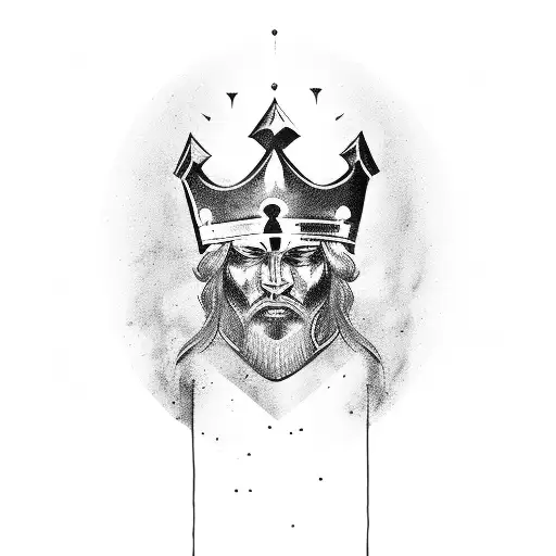 King chess piece surrounded by cars tattoo design idea