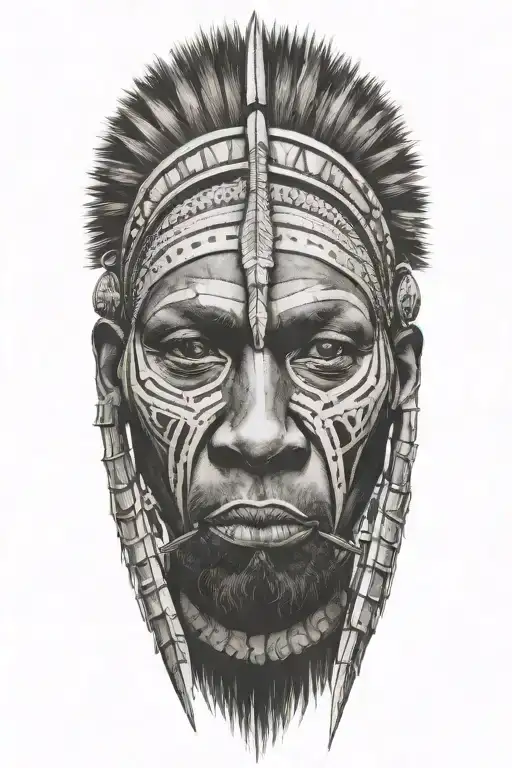 African Spear tattoo design idea