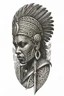 African Spear tattoo design idea