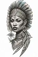 African Spear tattoo design idea