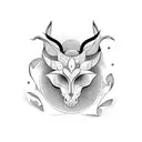 virgo and aquarius tattoo design idea