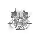 virgo and aquarius tattoo design idea