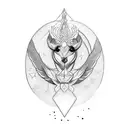 virgo and aquarius tattoo design idea