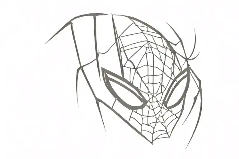Spider-Man eyes anime tattoo design idea