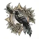 poison tree crow star   tattoo design idea