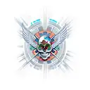 skull based on double headed eagle tattoo design idea