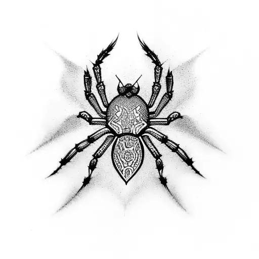 Gothic Spider tattoo design idea