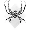 Gothic Spider tattoo design idea