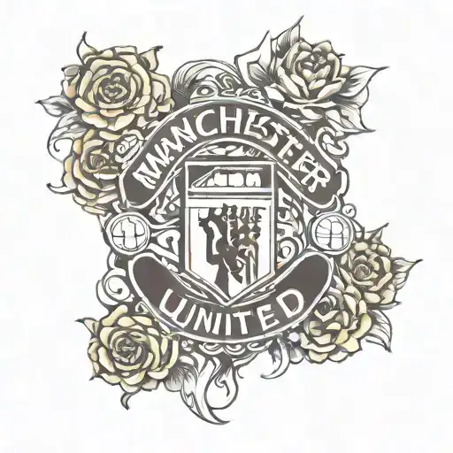 Manchester United logo tattoo design idea