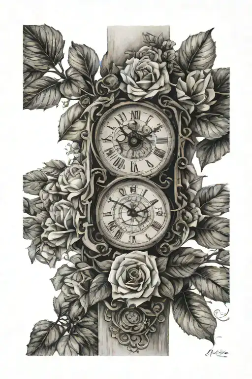 a forearm tattoo that symbolizes the appreciation of time and to live life to the fullest and not waste a second tattoo design idea