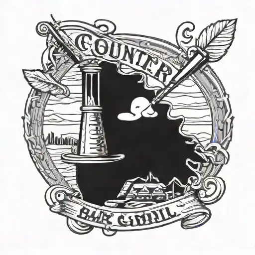 country bar and grill tattoo design idea