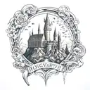 harry potter, hogwarts,lotr yüzük, tattoo design idea