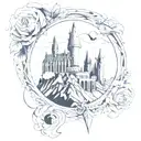 harry potter, hogwarts,lotr yüzük, tattoo design idea