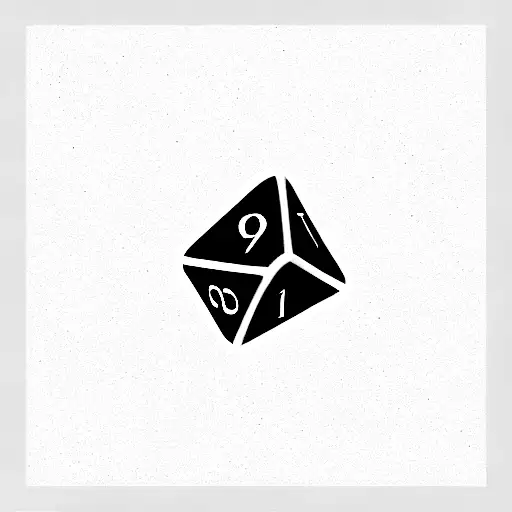 dice showing the number 8 tattoo design idea